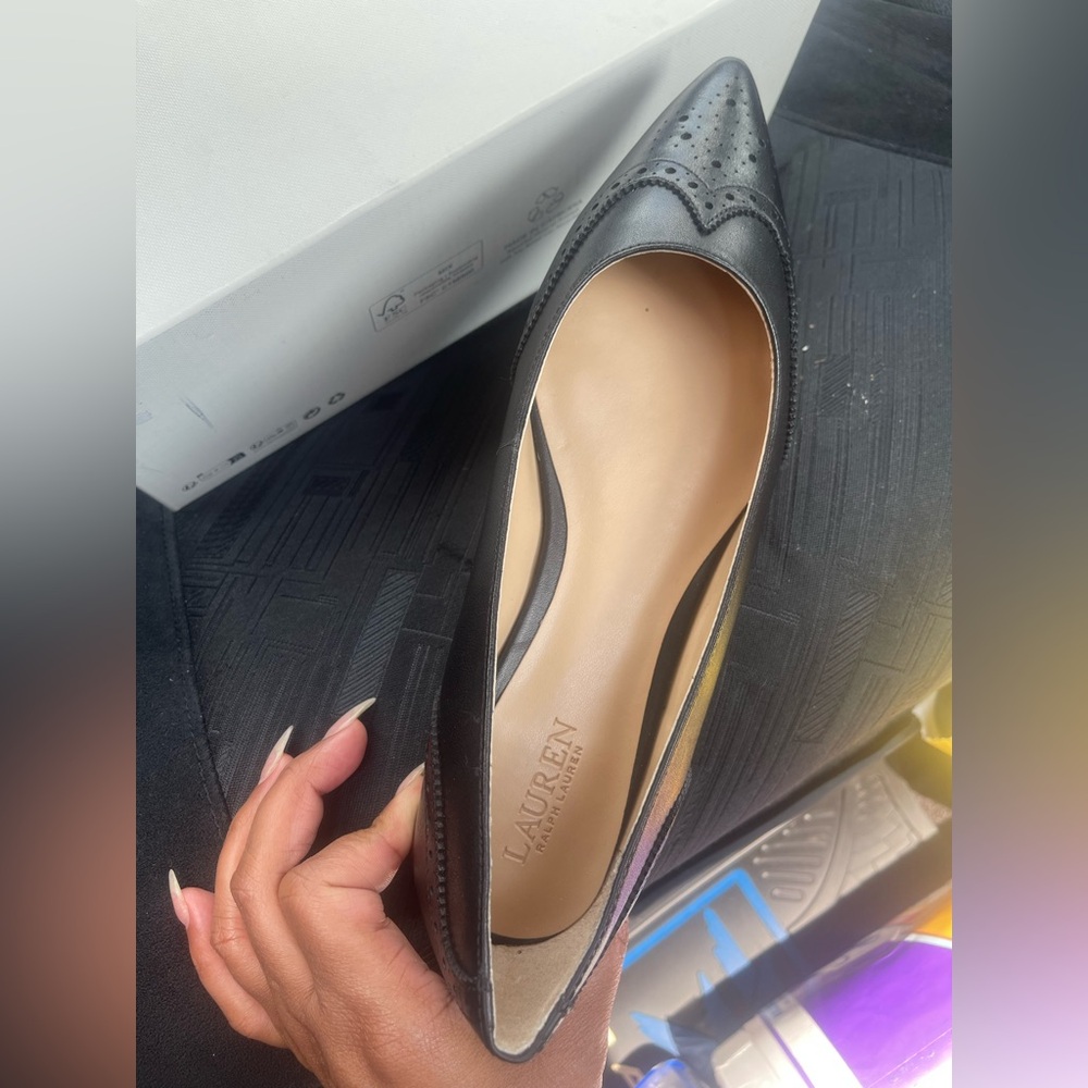 Ralph Lauren Black Flats Sleek Minimalist Design